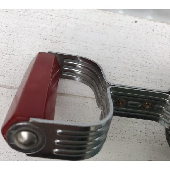 Antq 40s Ekco Red Bakelite Handle Hand Mixer Egg Beater Vtg Farmhouse Retro USA - Picture 7 of 11